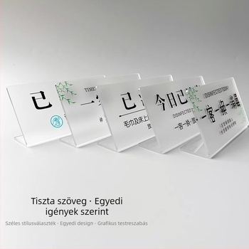 Akril recepciós tábla szállodákhoz és panziókhoz, testreszabható kivitelezés, márka: JVNYI/Junyi