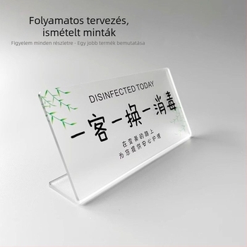 Akril recepciós tábla szállodákhoz és panziókhoz, testreszabható kivitelezés, márka: JVNYI/Junyi