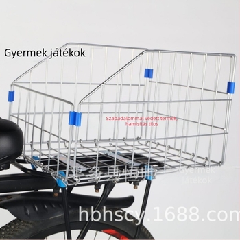 Hátsó kerékpár kosár, összecsukható, nagy kapacitású; Anyag: Vas; Típus: Kerékpár kosár; Márka: Hengshuai; Specifikációk: 42×32×4
