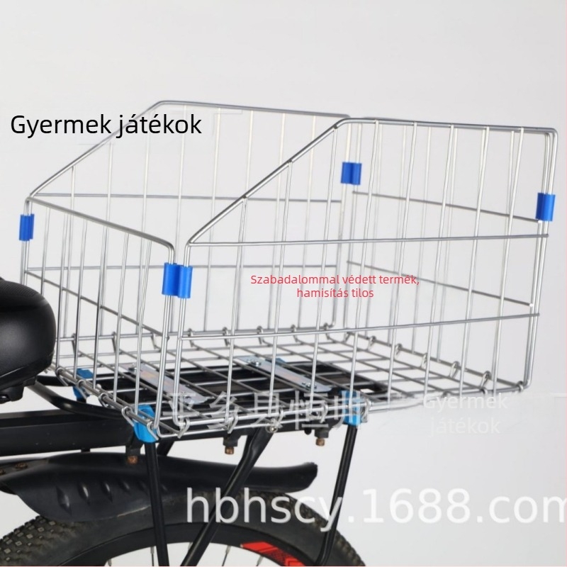 Hátsó kerékpár kosár, összecsukható, nagy kapacitású; Anyag: Vas; Típus: Kerékpár kosár; Márka: Hengshuai; Specifikációk: 42×32×4