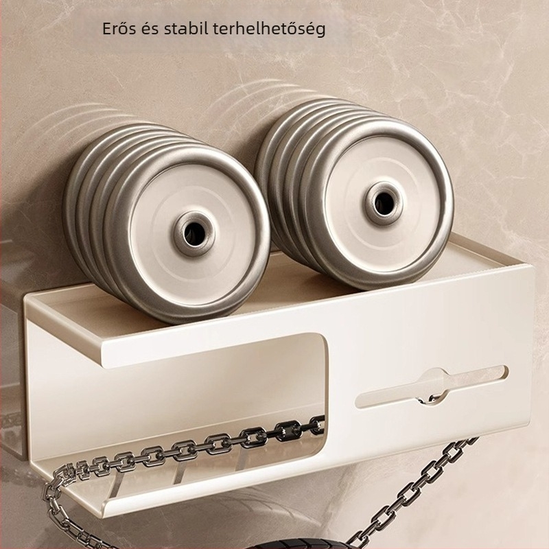 WC papírtartó, szénacél, eltávolítható papírtörlő, multifunkcionális, modell 235689