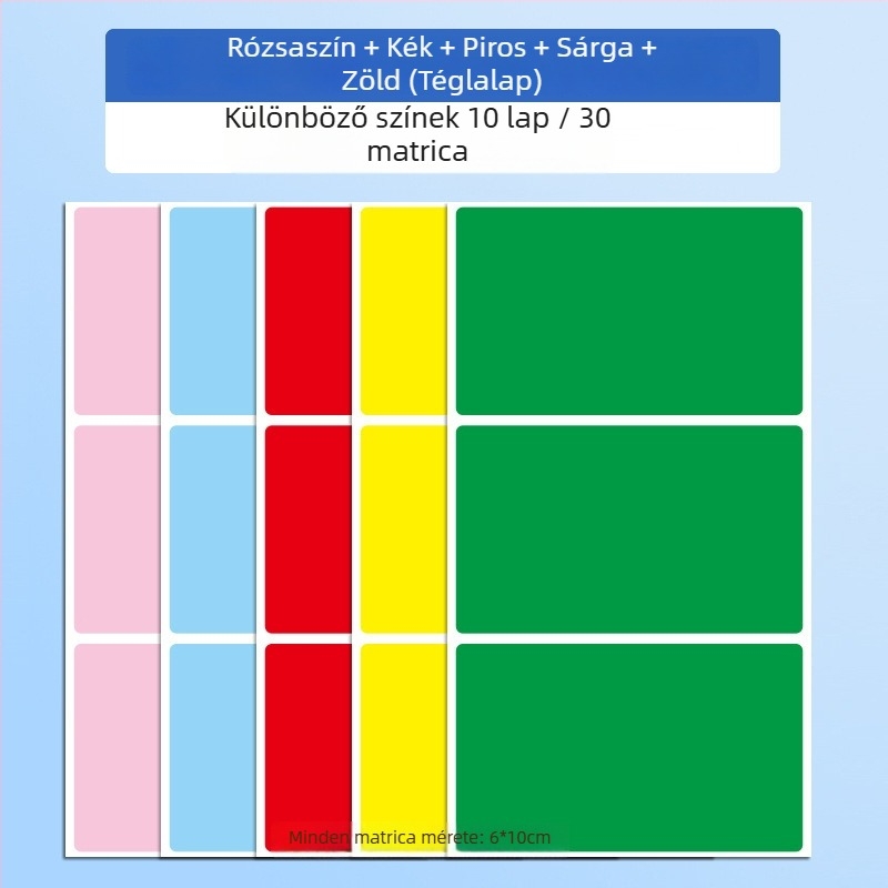 Öntapadós matricák szív alakú, bevont papíron