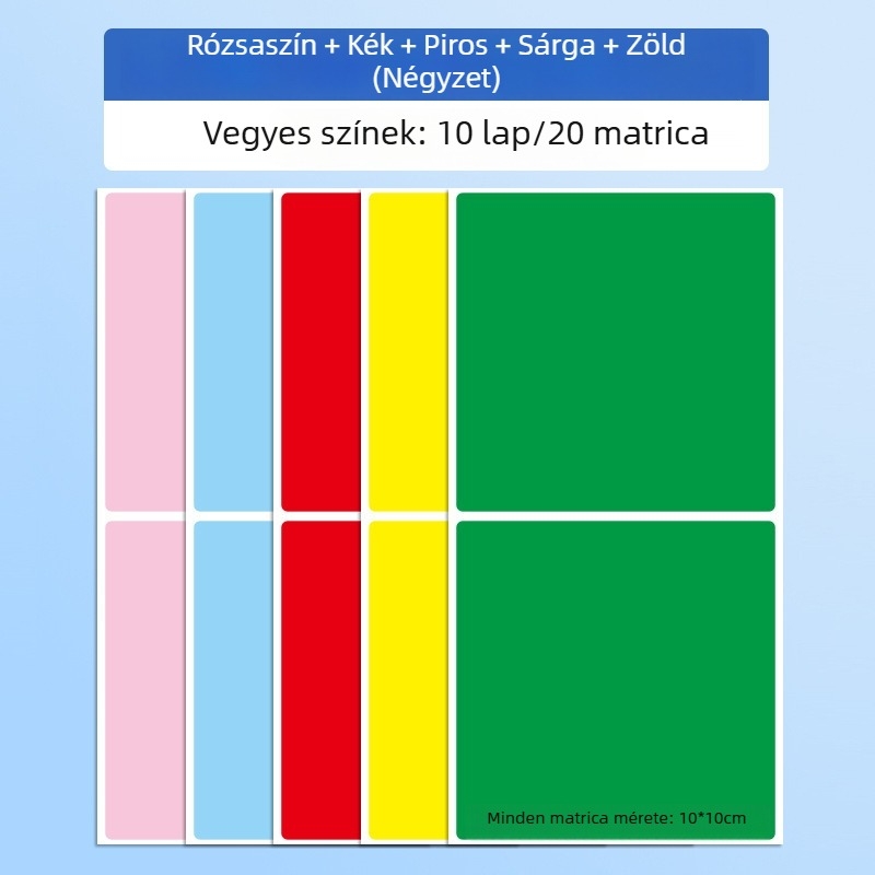 Öntapadós matricák szív alakú, bevont papíron