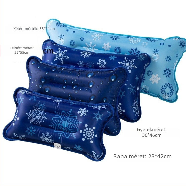 Jégpárna PVC anyagból és jégkristály töltettel a hűtésért és hőguta megelőzéséért; univerzális használat, testreszabás elérhető.