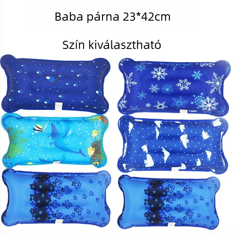 Jégpárna PVC anyagból és jégkristály töltettel a hűtésért és hőguta megelőzéséért; univerzális használat, testreszabás elérhető.