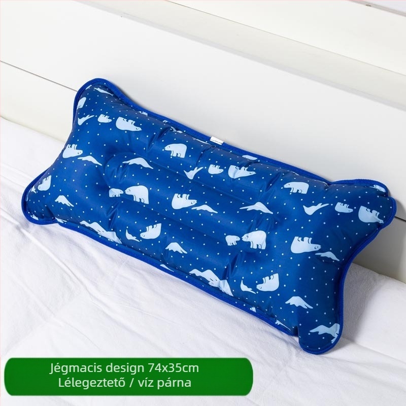 Jégpárna PVC anyagból és jégkristály töltettel a hűtésért és hőguta megelőzéséért; univerzális használat, testreszabás elérhető.