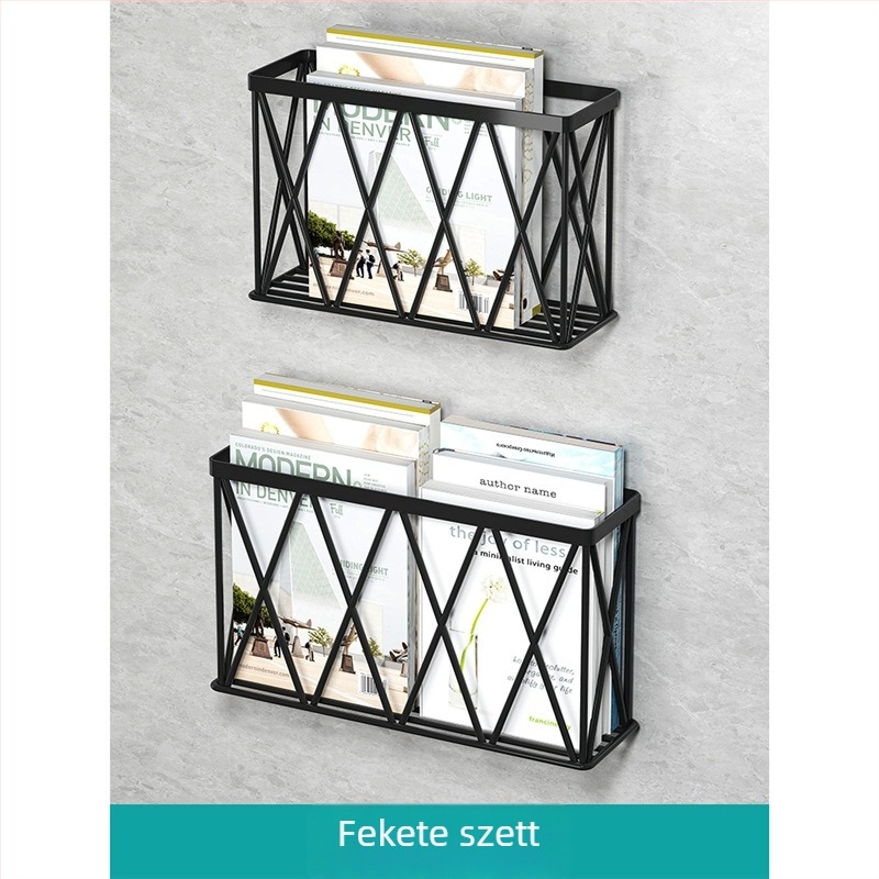 Falra szerelhető fürdőszobai könyvespolc — telepítés nélkül, papírból készült, pastoraális stílus, 1 szint, ideális kültéri kempingezéshez