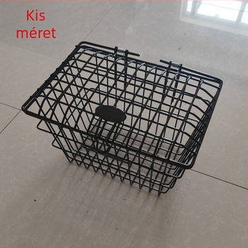 Vasból készült kerékpárkosár hátsó rackhez