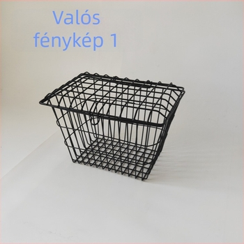 Vasból készült kerékpárkosár hátsó rackhez