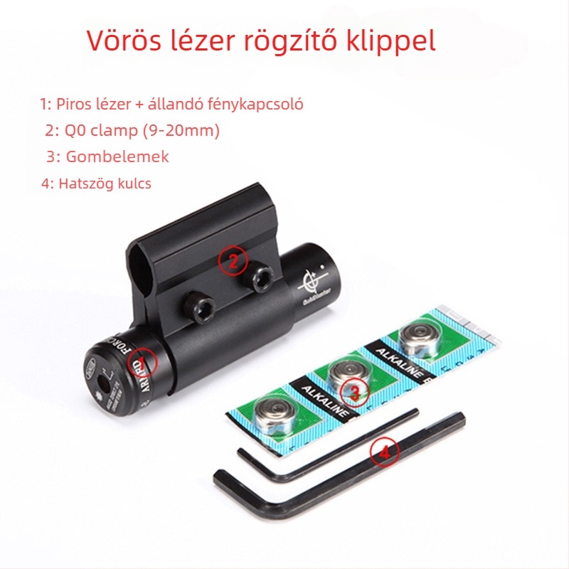 Mini infravörös lézer irányzék fel-le és balra-jobra állítható, alumíniumötvözet, JG8