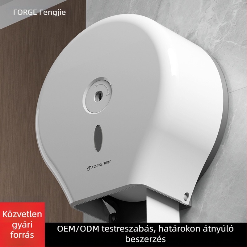 Fali műanyag toalettpapír-hordó, falra szerelhető, modell Fq-606-a, multifunkcionális fürdőszobai szervező