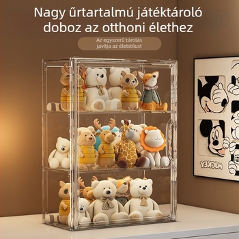Lianying Átlátszó mágneses megjelenítő doboz figuráknak blind-box, porvédett, falra szerelhető rekeszekkel, modell 9019