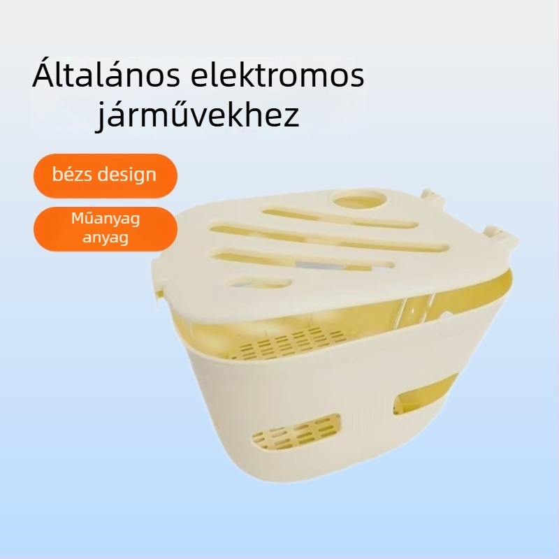 Elektromos jármű első kosara (műanyag, univerzális illeszkedés, tartós vázzal) - Leyang
