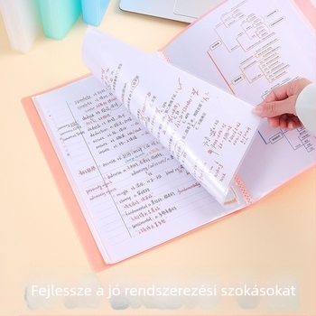 PP átlátszó beillesztő mappa A3 információs füzethez, 20–30 oldal, külső panel 0,8 mm, belső oldal 0,035 mm