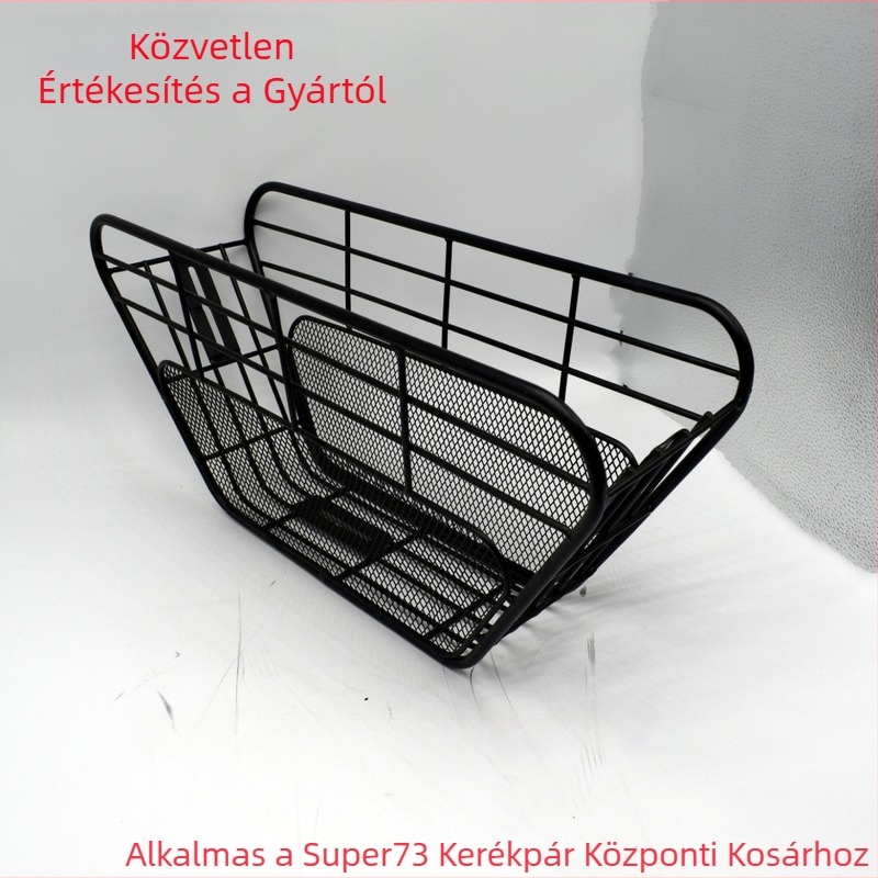 Középen rögzített motorkerékpárkosár, vasból készült, nagy kapacitás, 16 db/csomag