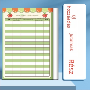 Iskolai napi tervező napló — Huge, rajzfilmfiguárás, aranyos és egyszerű stílus, zsinórkötés, papírborítás, 1–50 oldal