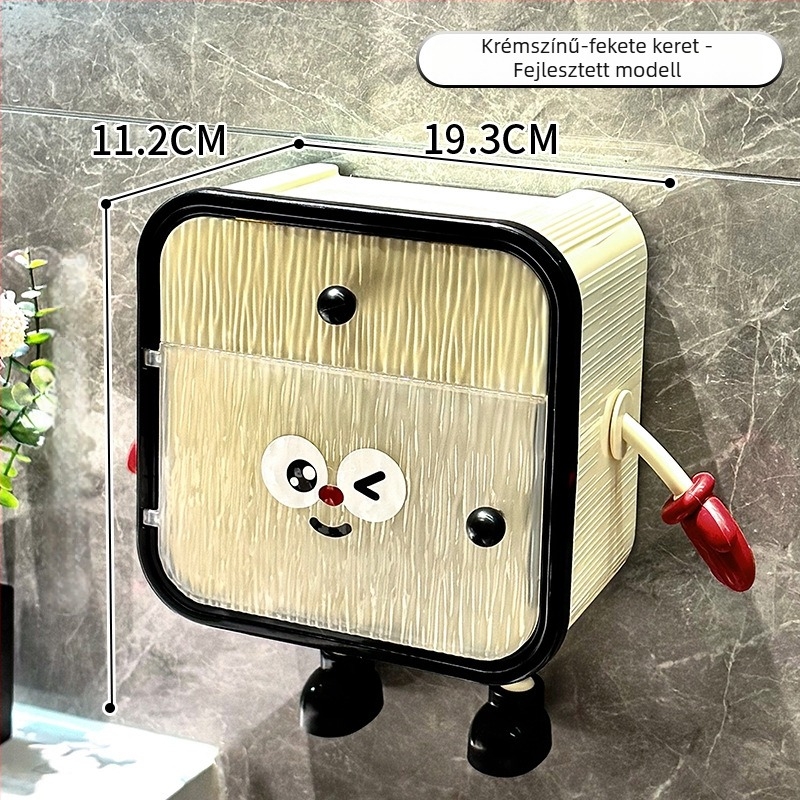 Fali WC-papír tartó, műanyag, modell 10060, többfunkciós, fürdőszobába és nappaliba