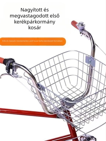 Kerékpárkosár, vasból készült, elülső felszerelés