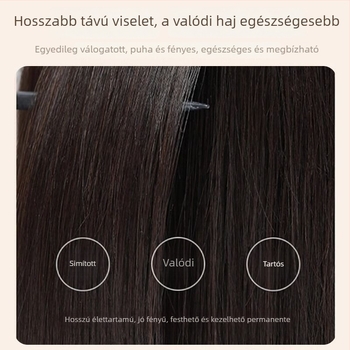 Női paróka - rövid, valódi hajból, lélegző és könnyű, modell 3011, mechanizmusos kivitelezés, festhető