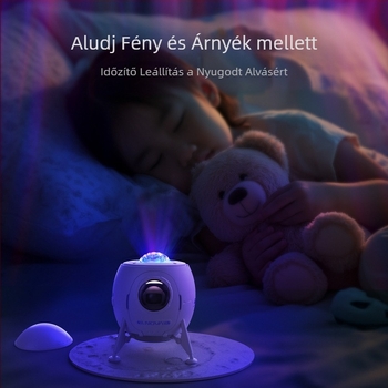 Csillagos ég lámpa Bluetooth hangszóróval és víz-hullám projekcióval, éjszakai fény