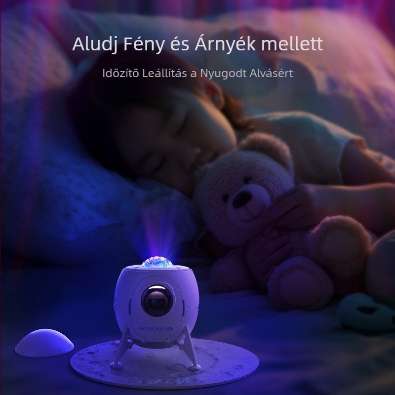 Csillagos ég lámpa Bluetooth hangszóróval és víz-hullám projekcióval, éjszakai fény