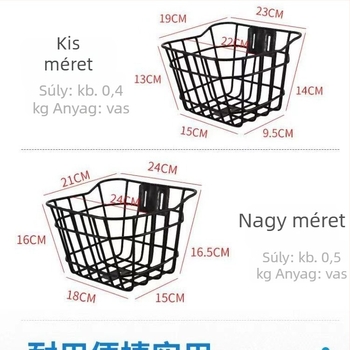 Gyerek kerékpár első kosara, fém, Yitong márka, Specifikáció 1