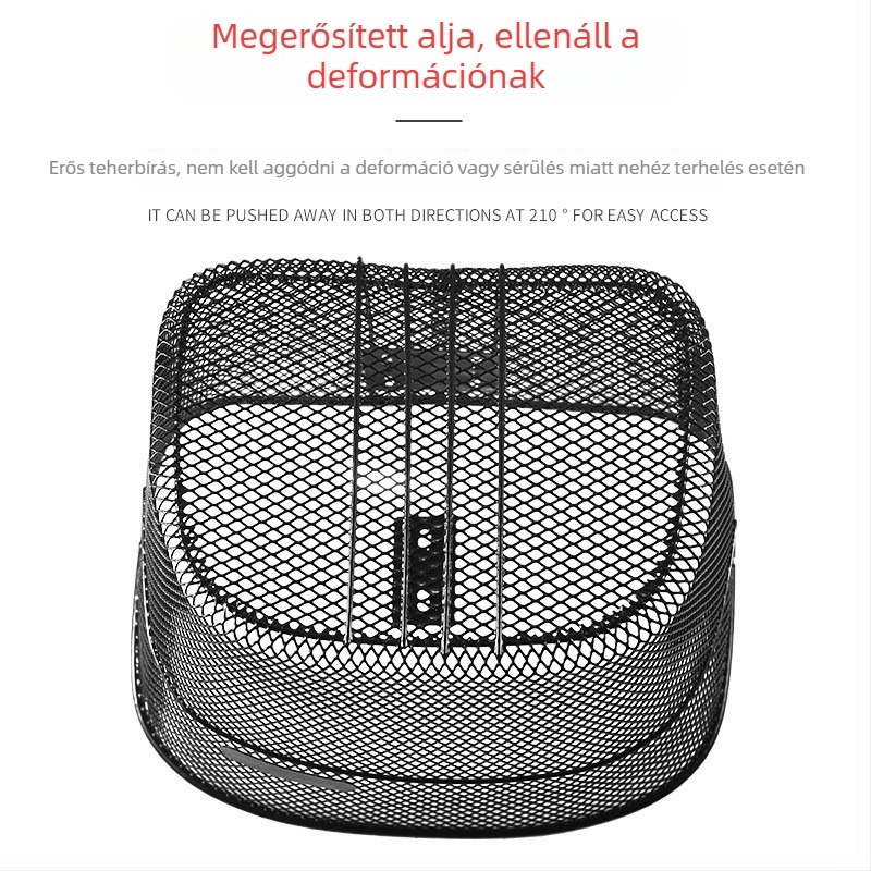 HANLI Vasból Készült Elülső Kerékpárkosár, Hálós Kialakítás — Anyag: Vas; Típus: Elülső kerékpárkosár; Márka: HANLI