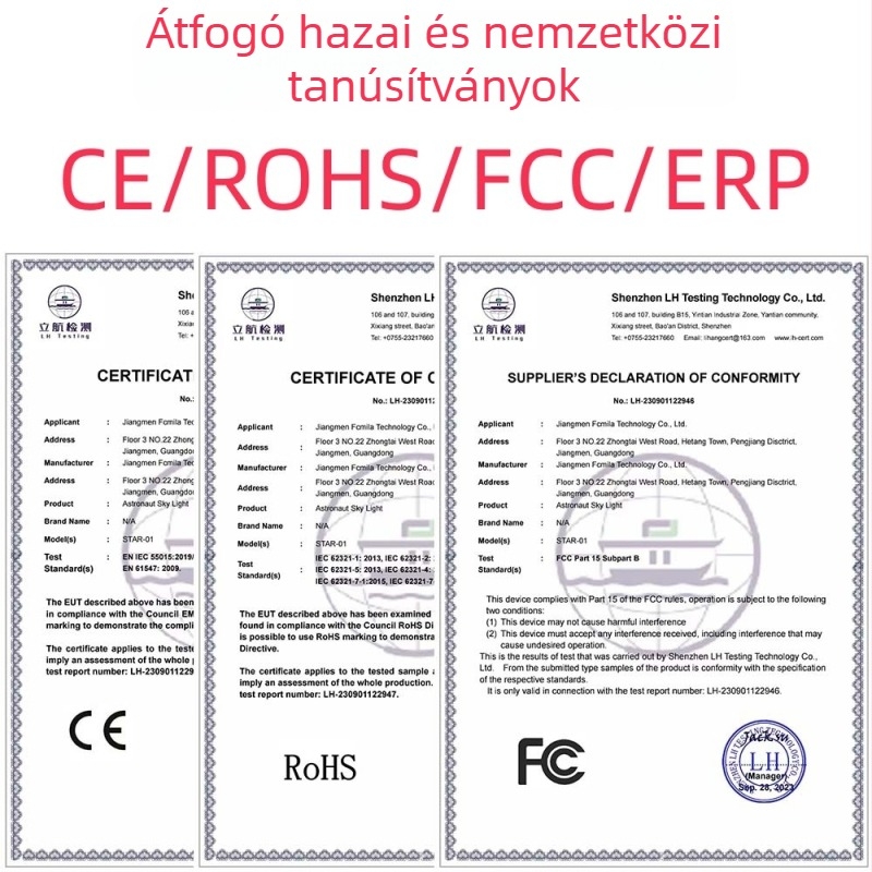 Űrhajós csillagos ég projektor – USB táplálású asztali hangulatvilágítás távirányítóval