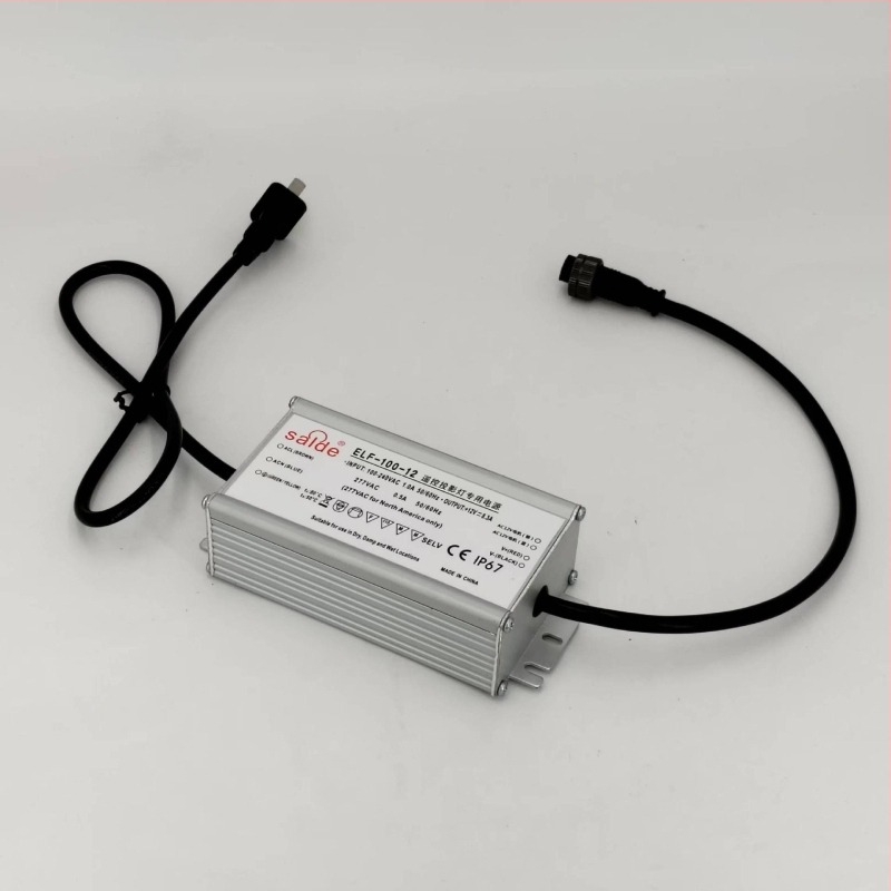 Saide távirányítós logó vetítő lámpa tápegység, 80W/100W, IP67, CE és 3C tanúsítvány, kapcsolóüzemű tápegység