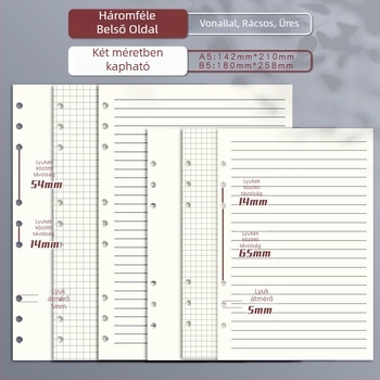 Műbőr hatású borítóval és snap záródással, A6/A5 méret, lapok szabadon cserélhetők, üres oldalak, utazási bélyegző napló, aranyos notesz