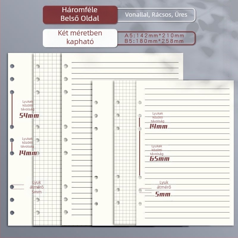 Műbőr hatású borítóval és snap záródással, A6/A5 méret, lapok szabadon cserélhetők, üres oldalak, utazási bélyegző napló, aranyos notesz