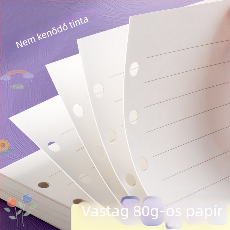 A6-os paradicsom színű notesz kristályfedéllel, leválasztható lapokkal, üres oldalakkal, diák napló, japán-koreai aranyos stílus