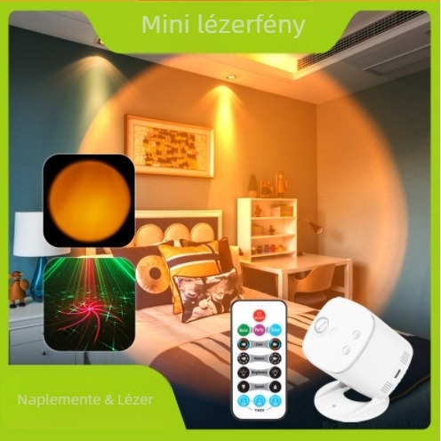 LED Aurora Borealis csillagos ég projekciós éjjeli lámpa USB, távirányító, PVC lámpabúra