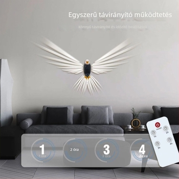 Fali falra szerelt sas alakú projektoros éjszakai fény, beépített akkumulátor, távirányító, intelligens vezérlés, ABS árnyékoló, FCC-B tanúsítvány