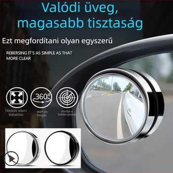 Tetsuo Kör Autó Tükör Visszatekintő Nézettel, 360°-os Szabályozható Széles Látómező, Könnyű Telepítés