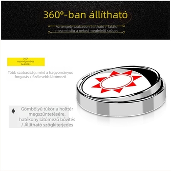 Tetsuo Kör Autó Tükör Visszatekintő Nézettel, 360°-os Szabályozható Széles Látómező, Könnyű Telepítés