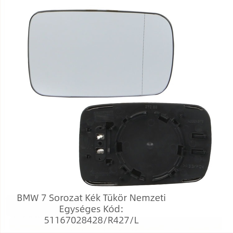 BMW 7-es sorozathoz (2002-2006) hátsó nézet tükrének lencséje, dupla görbületű tükör, 12V, modell 51167028428R