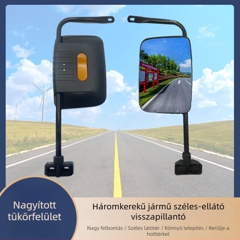 Elektromos tricikli visszapillantó tükör, nagy látómező, négyzet alakú tükör, ABS burkolat, modell Dajiang