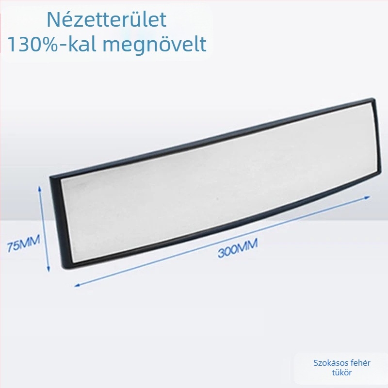 Autó belső visszapillantó tükör holttér-vizualizációval, széles látómező, ívelt kialakítás, HDELF márka