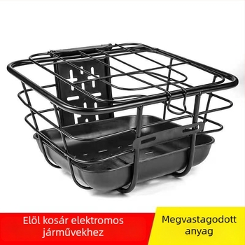 Elektronikus kerékpár kosár, első kosár és alsó acélkosár, tágított kosár-design, vasból készült konstrukció, testreszabható