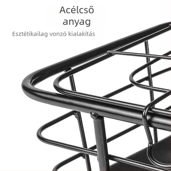 Elektronikus kerékpár kosár, első kosár és alsó acélkosár, tágított kosár-design, vasból készült konstrukció, testreszabható