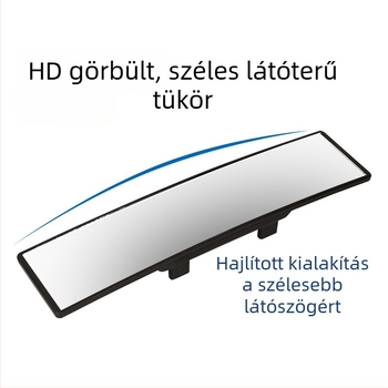 Autó széles látómező visszapillantó tükör gömb alakú üveggel, 12V, univerzális, műanyag fedél