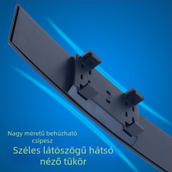 Autó széles látómező visszapillantó tükör gömb alakú üveggel, 12V, univerzális, műanyag fedél