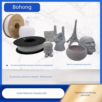 PLA filaments gránit textúrával, nyomtatási sebesség 50-350 m/s, fúvóka 0,4 mm