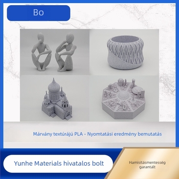 PLA filaments gránit textúrával, nyomtatási sebesség 50-350 m/s, fúvóka 0,4 mm