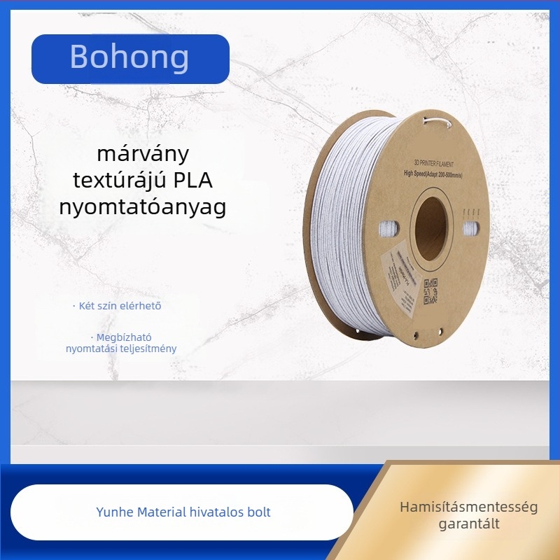 PLA filaments gránit textúrával, nyomtatási sebesség 50-350 m/s, fúvóka 0,4 mm