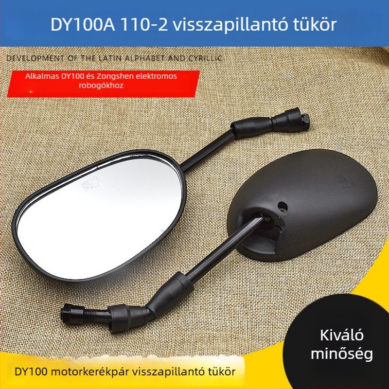 Dayang DY100 110-2 görbületes motorkerékpár visszapillantó tükör konvex üveggel, TBT110