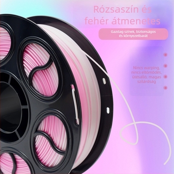 PLA selyemgradients filament, 1 kg, 330 m, kör keresztmetszet, 3D nyomtatáshoz