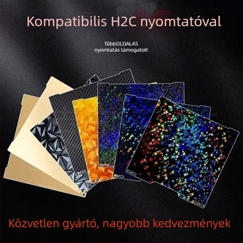 H2C 3D nyomtatóhoz rugós acél + PEI melegágy platforma, 460 g, professzionális osztály