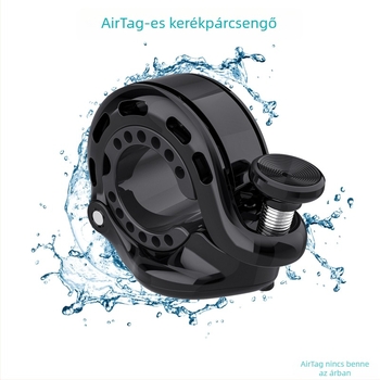 Kerékpár csengő alumínium ötvözetből Airtag helymeghatározással, modell 103318-1, hüvelykujj-aktivált MTB kerékpárhoz
